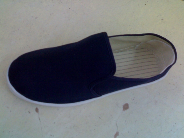 深兰帆布普通工作鞋